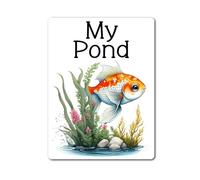 Decalarama Pond Metal Sign Gift - My Pond - Family Fun Fish Home Novelty Aluminium Present