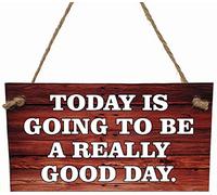 Decalarama POSITIVE THOUGHTS - TODAY IS GOING TO BE A REALLY GOOD DAY - Wall/Door MDF Plaque Gift/Present