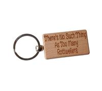 Decalarama Rottweiler Keyring Gift There's No Such Thing As Too Many Rottweilers Nice Wooden Cute Engraved Wood Key Fob Novelty Dog Pet Owner Present