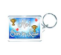 Decalarama Son in Law Keyring Gift - Number One Son in Law - Funny Cute Novelty Family Present