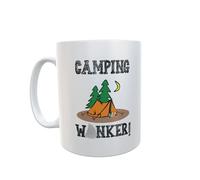 Decalarama Tent Mug Gift - Camping Wanker - Novelty Rude Funny Holiday Travel Vacation Cup