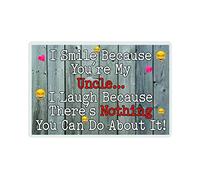 Decalarama Uncle Fridge Magnet - I Smile Because You're My Uncle - Fun Birthday Novelty Gift Present