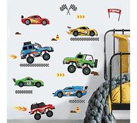 decalmile Racing Car Playing Room Wall Decals Stickers