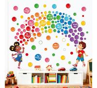 decalmile Reading Corner Colorful Bubble Wall Stickers Inspirational Motivational Quotes Wall Decals Kids Playroom School Library Classroom Home Decor