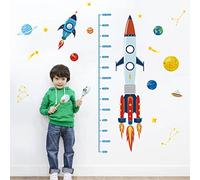 decalmile Rocket Planets Height Chart Wall Decals Stickers