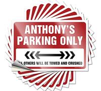 Decals Best Durable Vinyl - Anthony's Parking Only Case for Colorful Use(6X9CM)