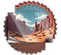 Decals - Bookish Bottle Desert Canyon with Red Rock Formations and Sparse Vegetation for Interior Rustic(6X9CM)