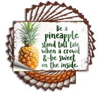 Decals Cats Camper Accessories for Outside Bumper Be A Pineapple Stand Tall Tale When A Crowd & Be Sweet On The Inside. - No Residue Decals for Comfort(6X9CM)
