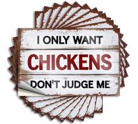Decals Cool Custom Stickers, Window Waterproof I Only Want Chickens Don't Judge Me for Hydro Flask | Cheap Vinyl Decals for Quick Holiday Gift(8X12CM)
