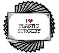 Decals Decorations for Patio Custom Stickers, Case Waterproof I Love Plastic Surgery for Hydro Flask | Funny Vinyl Decals for Summer Holiday Gift(12X18CM)