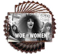 Decals Dorm Door Decorations Durable Vinyl - Empowerment Through Struggle: A Celebration of Women's Activism Wall for Earth Use(6X9CM)