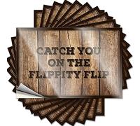Decals for Cars Catch You On The Flippity Flip Funny Sticker 10 Pcs Funny Sticker Man Cave Bar(6X9CM)