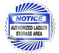 Decals for Cars Notice Authorized Ladder Storage Area Stickers 10 Pcs Car Stickers Funny Little Man Cave Sign(8X12CM)