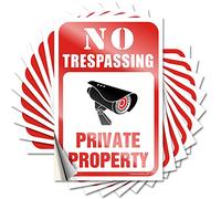 Decals for Cars Private Property No Trespassing Funny Sticker 10 Pcs Funny Sticker Man Cave Bar(8X12CM)