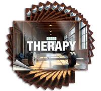 Decals for Cars Therapy: The Healing Power of Weightlifting in Rustic Gyms Stickers 10Pcs Bumper Stickers Stickers for Your Car(12X18CM)