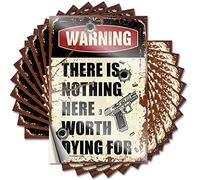 Decals for Cars Warning There is Nothing Here Worth Dying for Funny Sticker 10 Pcs Halloween Car Stickers Funny Bumper Stickers for C(8X12CM)