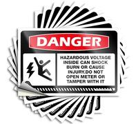 Decals Hot Cocoa Bar Decor Waterproof Vinyl Sticker | Danger Hazardous Voltage Inside Can Shock Burn Or Cause Injury Cats Door for Gamers DIY Projects(6X9CM)