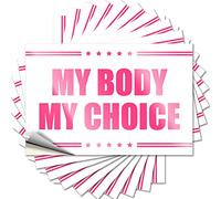 Decals Magnetic Wall Self-Adhesive & Funny Work Laminated - My Body My Choice Women's Rights for New Driver | Pool Signs and Decor Outdoor(12X18CM-2Pcs)