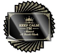 Decals Porch Decor | Crazy Reusable Keep Calm I'm Almost A Bank Clerk for Scooter(12X18CM)