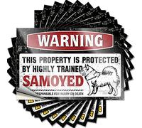 Decals Punk Bath Sets Door Warning This Property is Protected By A Highly Trained Samoyed - No Residue Decals for Billiards(12X18CM)