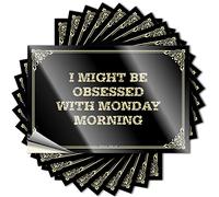 Decals Southern Stuff for Bedroom Hat I Might Be Obsessed with Monday Morning - No Residue Decals for Texas(12X18CM)