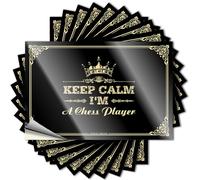 Decals Space Coffee Fun Bumper Keep Calm I'm A Chess Player - Scratch Resistant Stickers(8X12CM)