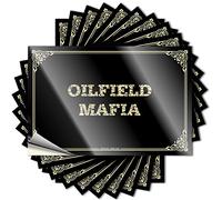 Decals Tiny, Texas Hard Oilfield Mafia | Front Door Decorations(8X12CM)