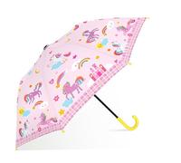 Decalsweet Unicorn Kids Stick Umbrella,Children's Folding Dome Umbrella with Safety Opening,Lightweight Bubble Umbrella for Girls Outdoor Travel