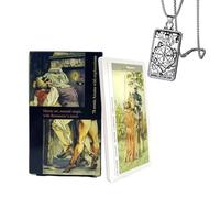 Decameron Tarot Deck - 78 Cards Set - Size 12x7 cm- Perfect for Beginners - Includes Tarot Necklace