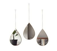 DECANIT Gold Mirrors for Wall Decoration Teardrop Mirrors for Living Room Decor & Home Decor, Pack of 3