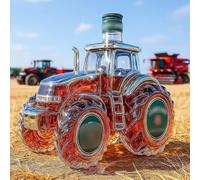 Decanter, 300ML, 3D Tractor Shaped Whiskey Decanter Sculpture, Car Whiskeys Wine Bottle Art Statue(D)
