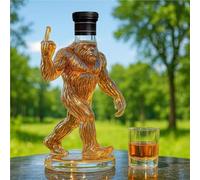 Decanter, 300ML, Whiskey Bottle 3D Middle Finger Funny Bigfoot, Novelty Glass Whiskeys Decanter(B)
