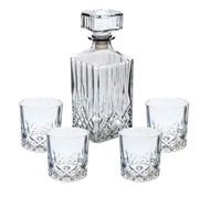 Decanter 900Ml And 4Pcs Glass 300Ml Set Whisky Bourbon Scotch Storage Barware