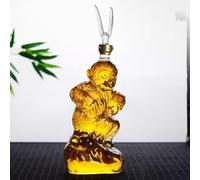 Decanter - Art Statue, 1000ml Monkey Decanter Sculpture, Novelty Monkey Shaped Bottle, Handmade Glass Animal Ornaments, Home Decorations