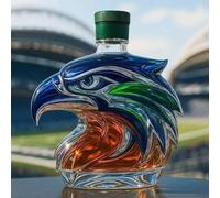 Decanter - Art Statue, 300ml Head Decanter, Creative Animal Glass Bottle, Can Store Various Liquors, Home Bar Art Decoration Ornaments(C)