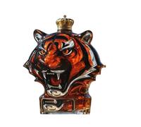 Decanter - Art Statue, 300ML Tiger Head Shaped Decanter Sculpture, Creative Animal Glass Bottle Ornaments, Hand-blown Leak-proof Design Wine Dispenser(C)