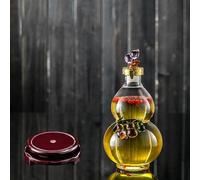 Decanter, Elegant Gourd-Shaped Wine Decanter - 500ML Whiskey & Liquor Bottle, Premium Sealed Glass Jar for Home(1000ML)