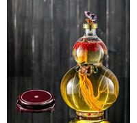 Decanter, Elegant Gourd-Shaped Wine Decanter - 500ML Whiskey & Liquor Bottle, Premium Sealed Glass Jar for Home(2500ML)