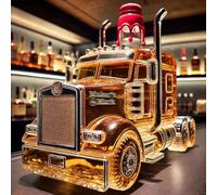 Decanters, 300ML, Semi Truck Whiskey Wine Bottle, 3D Classic Car Glass Decanter, Funny Whiskeyes Decanters(C)