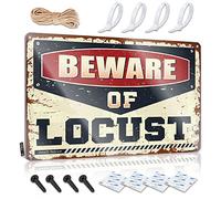 Decaor, Decoration Camping Present Beware Of Locust | Rustic Unique Wall Art(30X40CM)