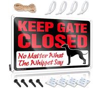 Decaor Decoration Rustic Gift For Girlfriend | Keep Gate Closed No Matter What The Whippet Say Spring Metal Wall Decor For Outdoor Bar Home(30X40CM)
