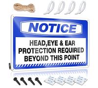 Decaor Gift For Lawyer Funny Wall Signs | Notice Head,eye & Ear Protection Required Beyond This Point Southern For Premises Living Room(30X40CM)