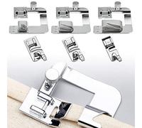 DECARETA 6 Sewing Machine Presser Kit,3 Narrow Rolled Hem Sewing Machine Presser Foot (3/4/6mm),3 Rolled Hem Pressure Foot Sewing Machine Presser Foot Hemmer Foot Set (4/8,6/8,8/8Inch) for Household