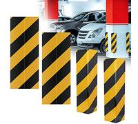 DECARETA Car Foam Bumpers Protectors for Garage,4 Pcs Wall Guard Bumper Protector Self-adhesive Corner Guards with Yellow and Black Color,Safety Warning Foam Bumper Pad to Protect Your Car in Garage