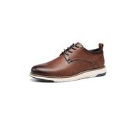 DECARSDZ Mens Dress Shoes Casual Oxford Shoes Business Formal Derby Sneakers Walking Shoe, Brown-2, 9 UK