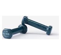 Decathlon 2x0.5kg Vinyl Dumbbells Set for Home - Navy Blue