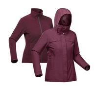 Decathlon 3in1 Waterproof Winter Hiking Jacket SH100 0 DegreeC Decathlon Brown M