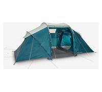 Decathlon Camping Tent With Poles Arpenaz 4.2 4 People 2 Bedrooms Decathlon Black One Size