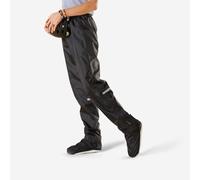 Decathlon City Cycling Rain Overtrousers with Built-In Overshoes 100 Decathlon Black XXL