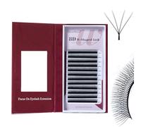 DeceMars 8D W Eyelash Extensions Easy Fans Russian Volume YY Lash Extension Fluffy Matte Black Clusters Lashes for Professional Salon Use (WW-8D-0.07-D,8-15mm Mix)